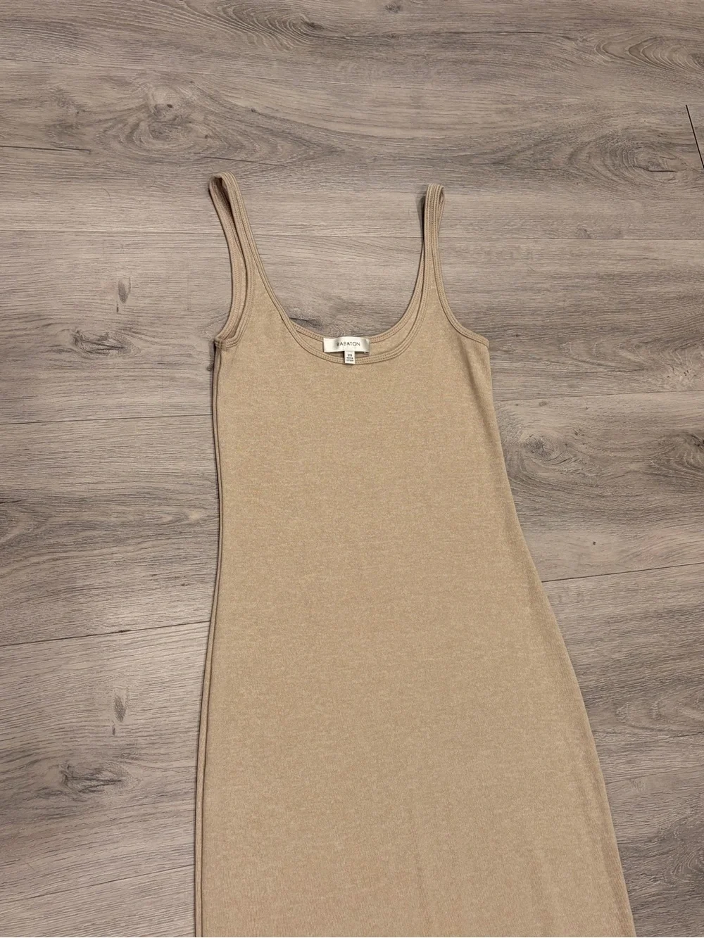 Aritzia Neutral Tank Maxi Dress in Beige - Picture 4 of 6